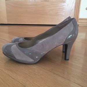 Naturalizer N5 Comfort Lorna Leather Pumps-Taupe
